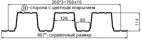 Фото: Профнастил Н114 х 750 - B (ПЭ-01-9003-0.8) в Троицке