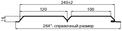 Фото: Сайдинг Lбрус-15х240 (Steelmatt-20-8017-0.4±0.08мм) в Троицке