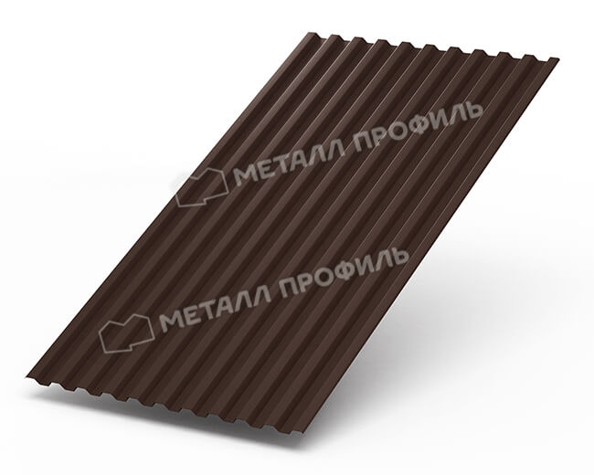 Профнастил С21 х 1000 - B (Steelmatt-20-8017-0.4±0.08мм) в Троицке