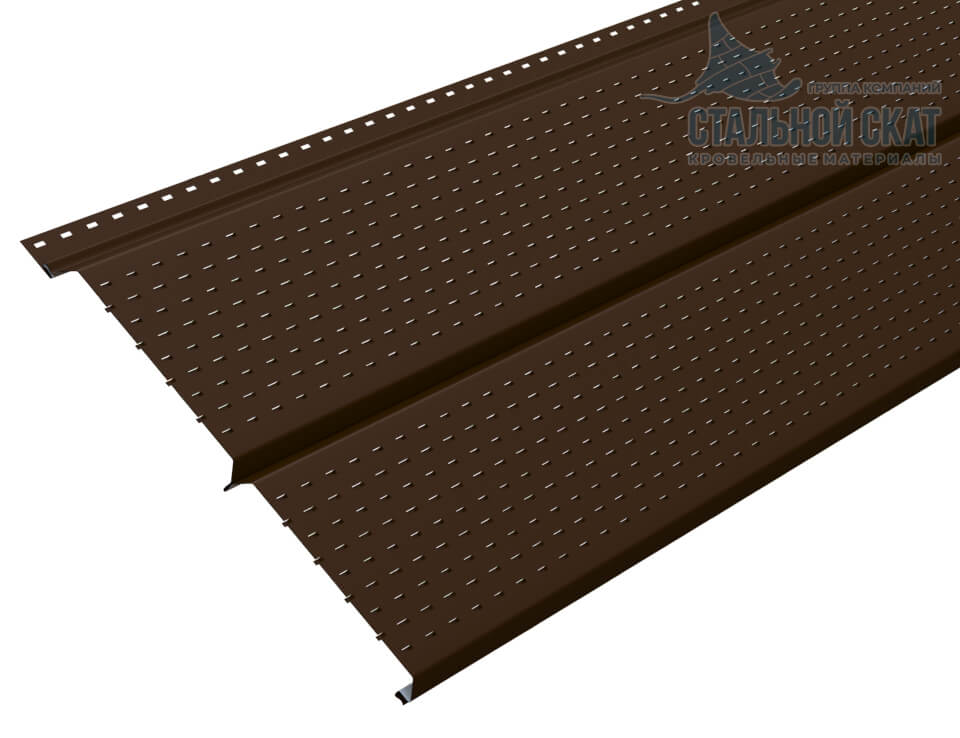 Софит перфор. Lбрус-XL-14х335 (VALORI-20-Brown-0.5) в Троицке