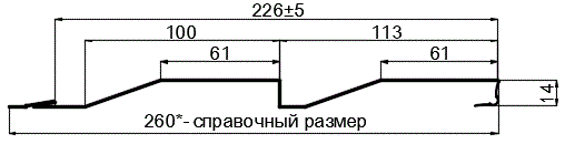 Фото: Сайдинг МП СК-14х226 (ПЭ-01-1014-0.4±0.08мм) в Троицке