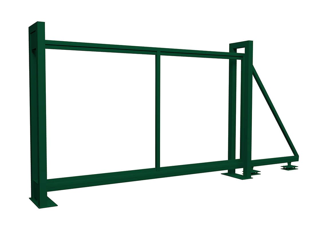 Ворота откатные Colority Zinc 2,03x3,5 RAL 6005