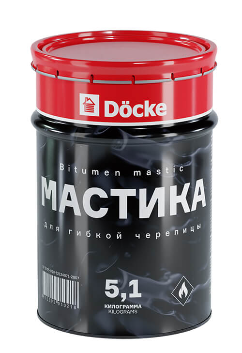 Мастика Döcke для гибкой черепицы 5л (5,1кг)