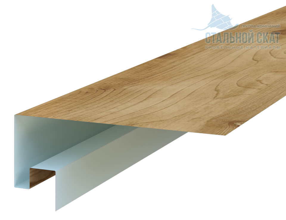 Планка откоса сложная 3D Woodstock 230х75х3000 (ECOSTEEL_MA-01-Сосна-0.5)