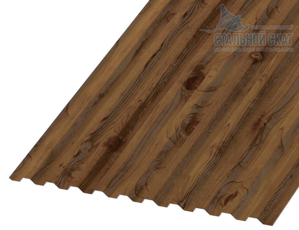Профнастил С21 х 1000 - B (ECOSTEEL_T-12-Дуб-0.45)