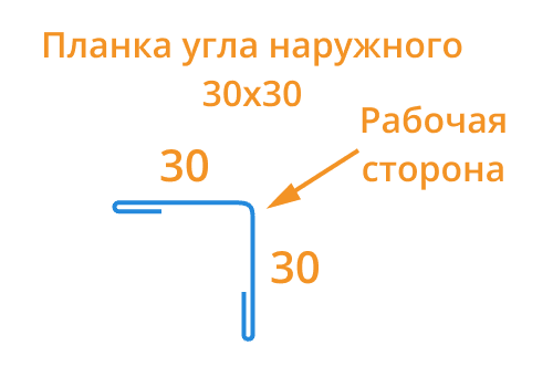 Планка угла наружного 30х30х3000 NormanMP (ПЭ-01-6018-0.5)