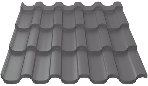 Металлочерепица МП Монтекристо-XL (VALORI-20-Серый Сланец-0.5)