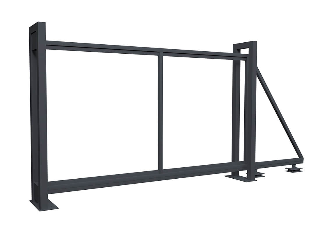 Ворота откатные Colority Zinc 2,03x3,5 RAL 7024